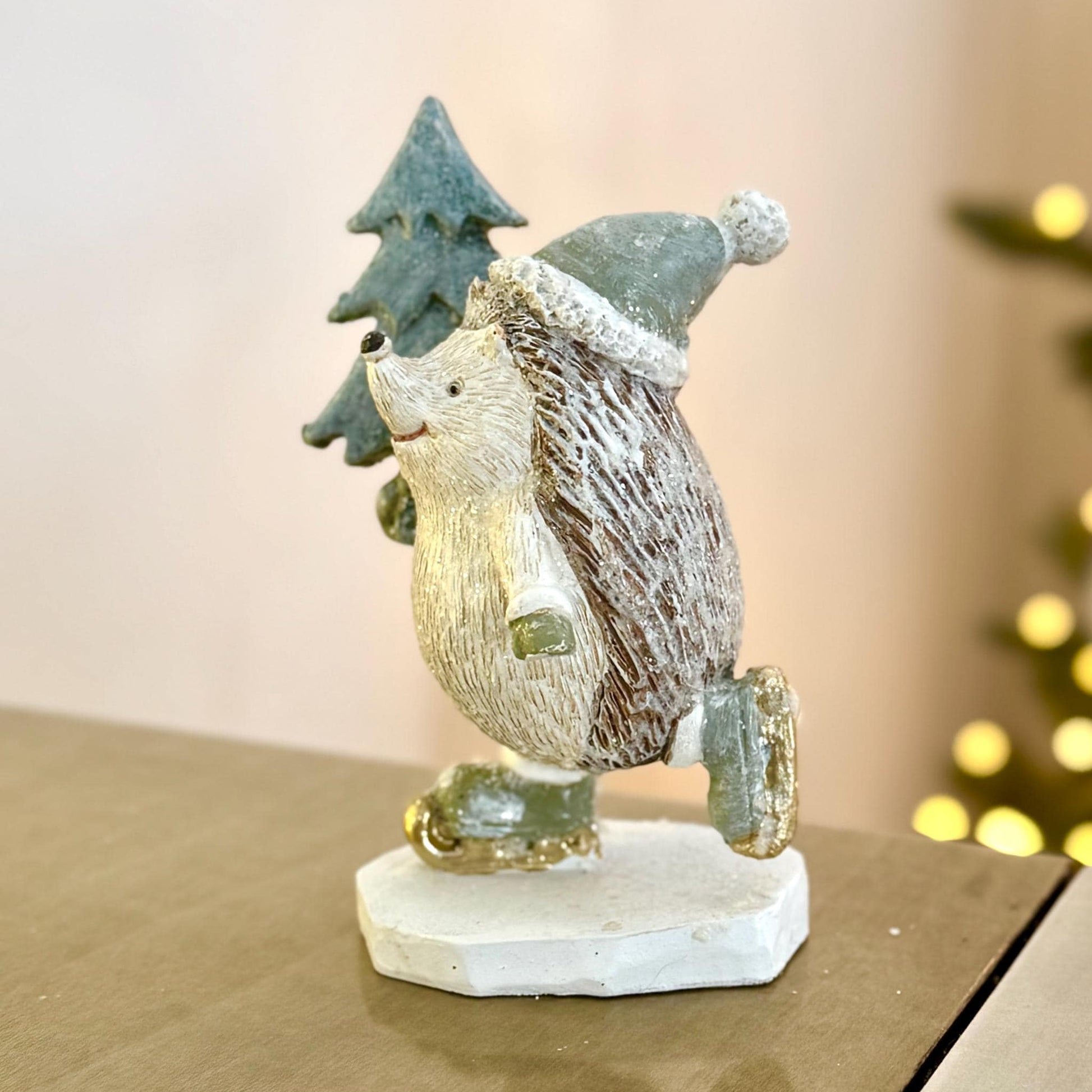 Christmas Hedgehog Ornaments – Woodland Winter Decorations – Bird and Hedgehog