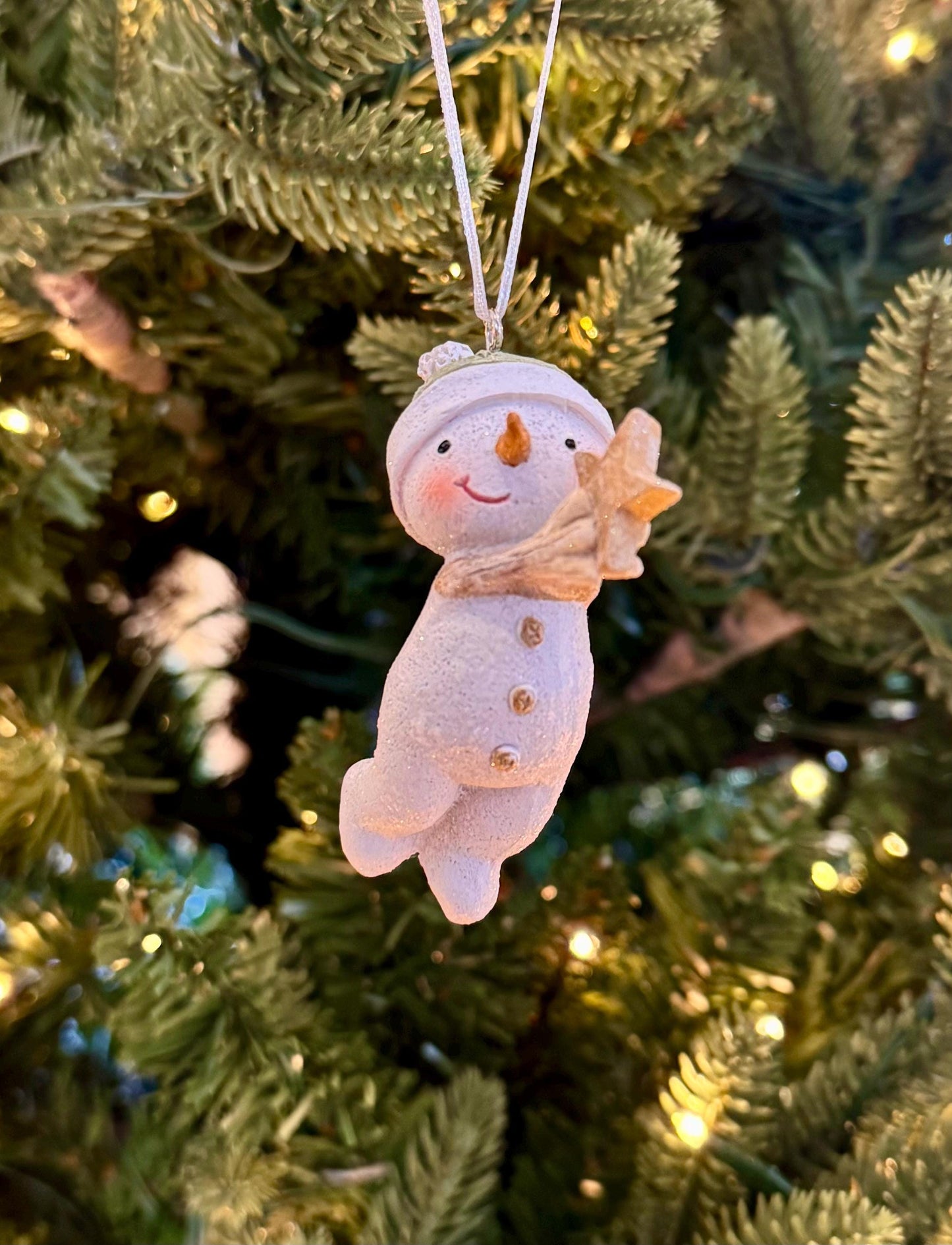 Mini Snowmen Christmas Tree Decorations - Hand Painted Festive Bauble