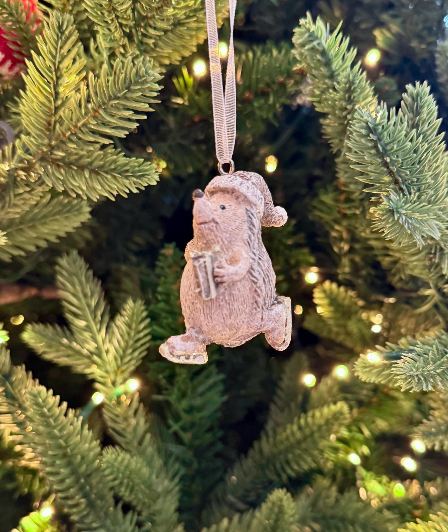 Mini Hedgehog Christmas Baubles - Woodland Hedgehog Tree Decorations