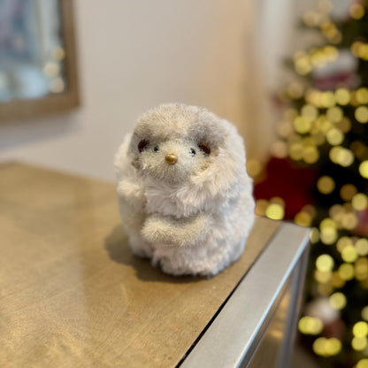 Soft Faux Fur Hedgehog Ornament – Woodland Christmas Decor