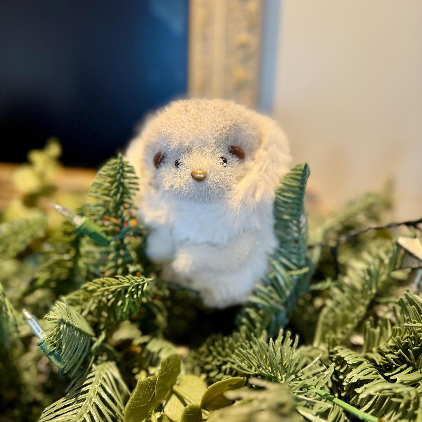 Soft Faux Fur Hedgehog Ornament – Woodland Christmas Decor