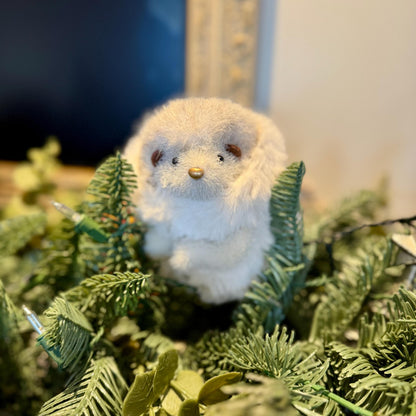 Soft Faux Fur Hedgehog Ornament – Woodland Christmas Decor