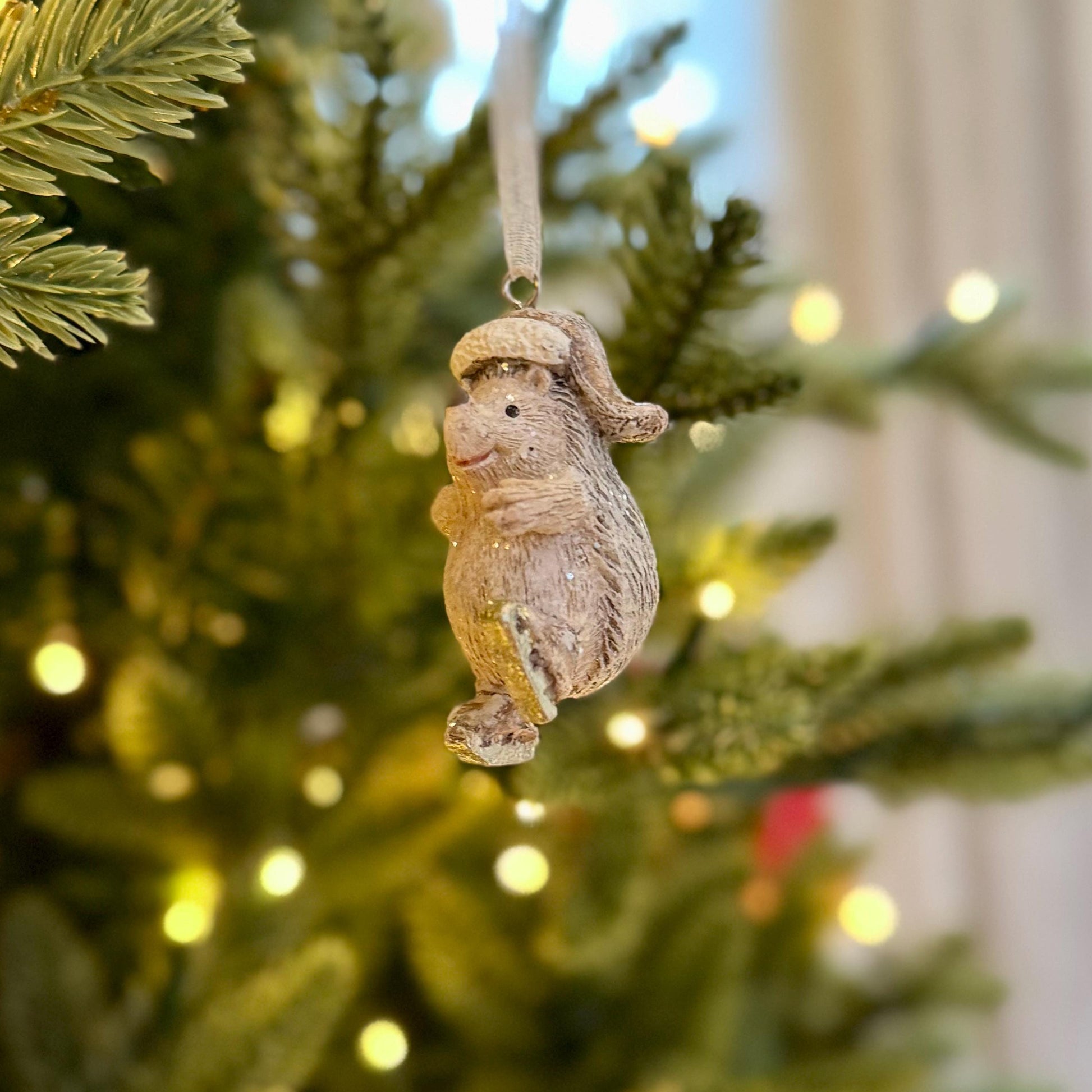 Mini Hedgehog Christmas Baubles – Woodland Hedgehog Tree Decorations