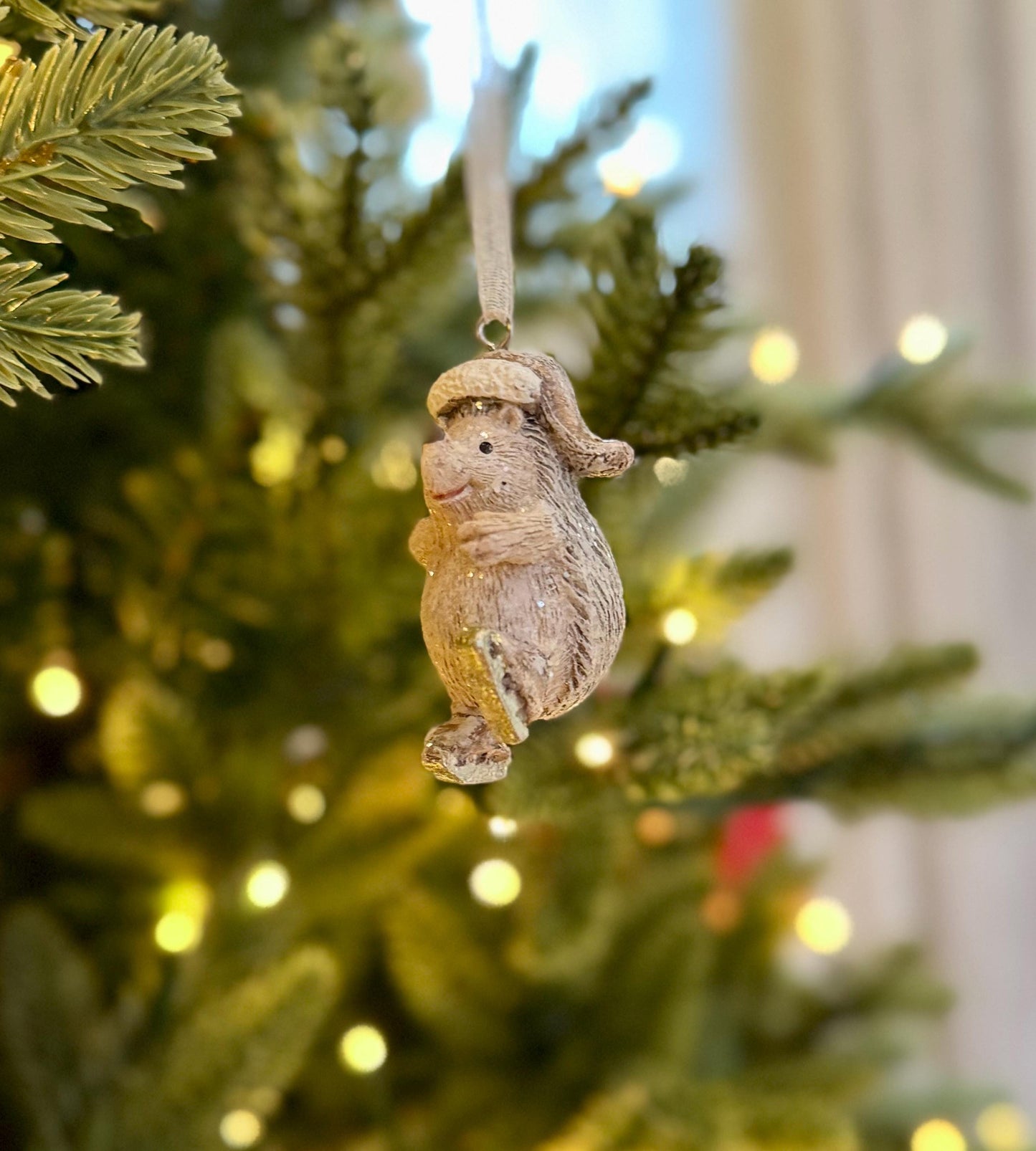 Mini Hedgehog Christmas Baubles - Woodland Hedgehog Tree Decorations