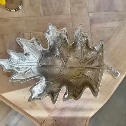 Decorative Leaf Bowl in Cast Aluminium