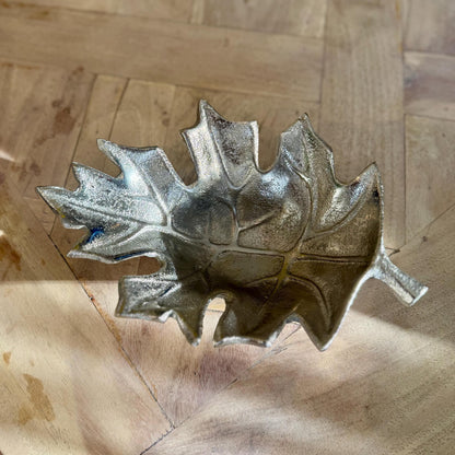 Decorative Leaf Bowl in Cast Aluminium