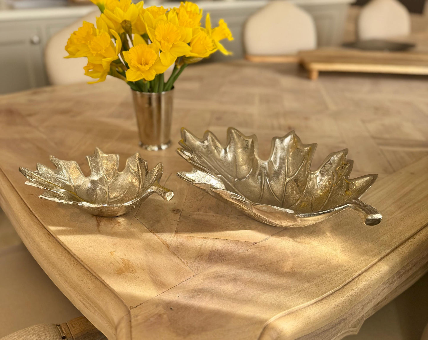Decorative Leaf Bowl in Cast Aluminium
