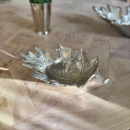 Decorative Leaf Bowl in Cast Aluminium