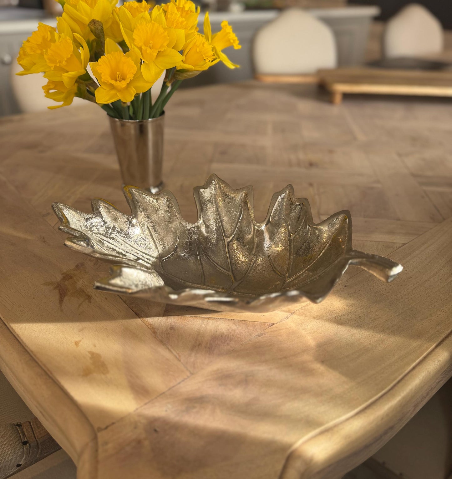 Decorative Leaf Bowl in Cast Aluminium