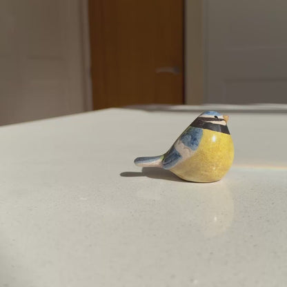 Ceramic Blue Tit Ornament, 7cm