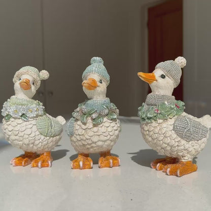 Winter Woodland Duck Christmas Ornament – Three Colours