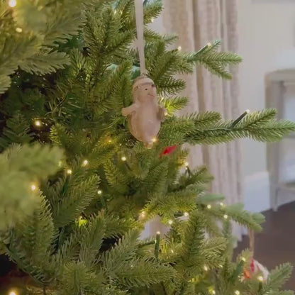 Mini Hedgehog Christmas Baubles – Woodland Hedgehog Tree Decorations