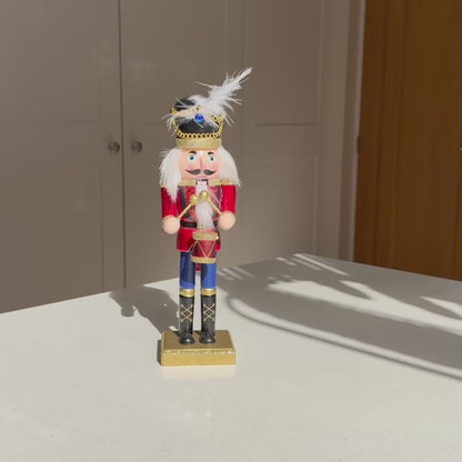 The Royal Plume Drummer – Handmade Wooden Nutcracker, 25cm